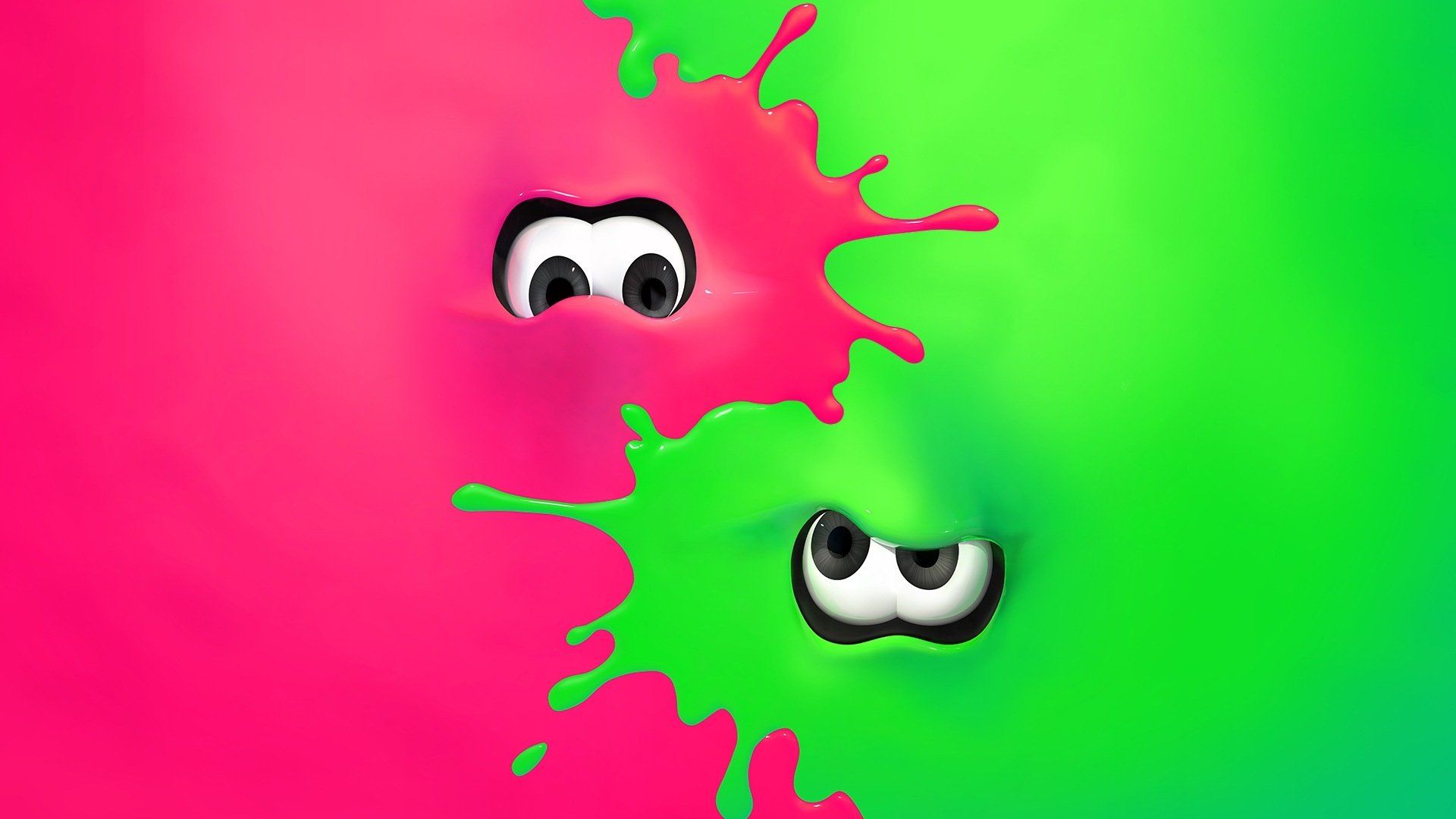 Imagen/wallpaper con la esencia, personajes y escenarios de Splatoon